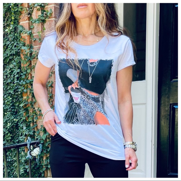 Paris Fabulous Graphic Tee with stone details - Picture 9 of 9